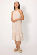 Vestido Midi Halter Arena – Elegancia Natural y Comodidad Absoluta