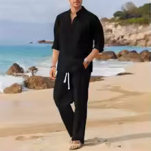 👔🌴 Conjunto Casual de Lino para Hombre | Elegancia Relajada y Máxima Comodidad