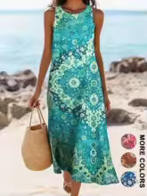 🌸👗 Vestido Casual Estampado de Verano para Mujer 🌞🌊