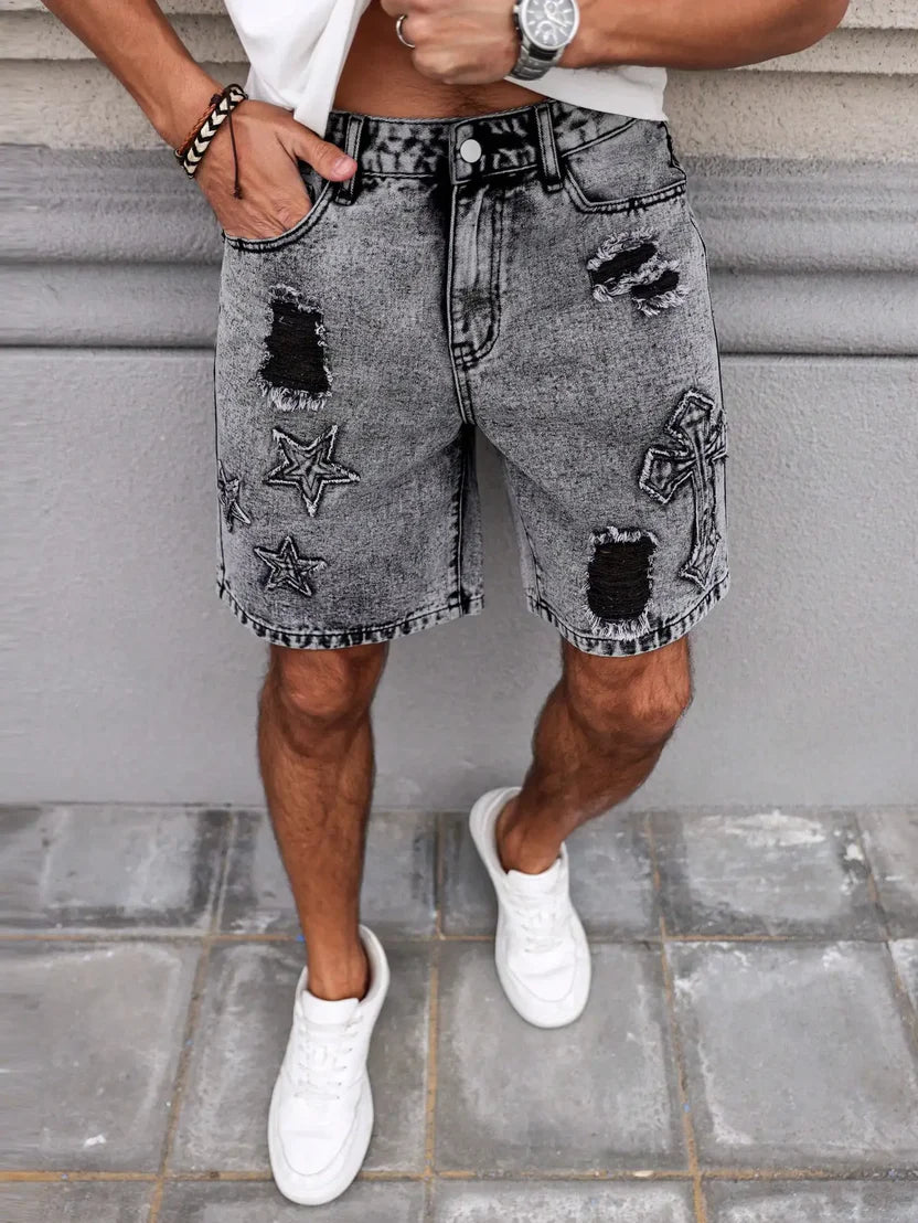 Short Denim Rebel Cross – Estilo que Impone Presencia