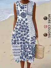 🌸👗 Vestido Casual Estampado de Verano para Mujer 🌞🌊