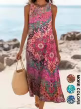 🌸👗 Vestido Casual Estampado de Verano para Mujer 🌞🌊