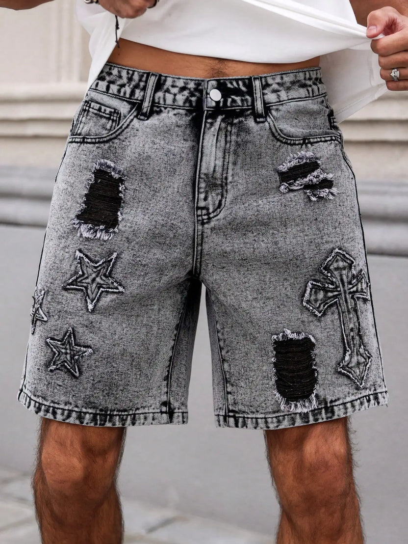 Short Denim Rebel Cross – Estilo que Impone Presencia
