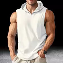 🔥 SUDADERA SIN MANGAS CON CAPUCHA PARA HOMBRE 🔥