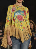 ✨ Poncho Boho Luxe Floral – Elegancia Artesanal que Enamora