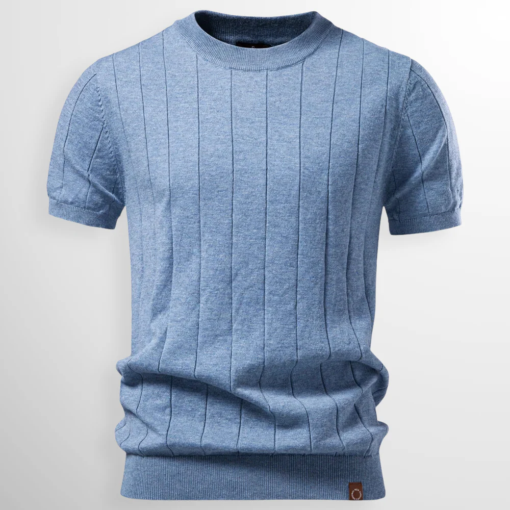 Luca | Camiseta de canalé de lujo